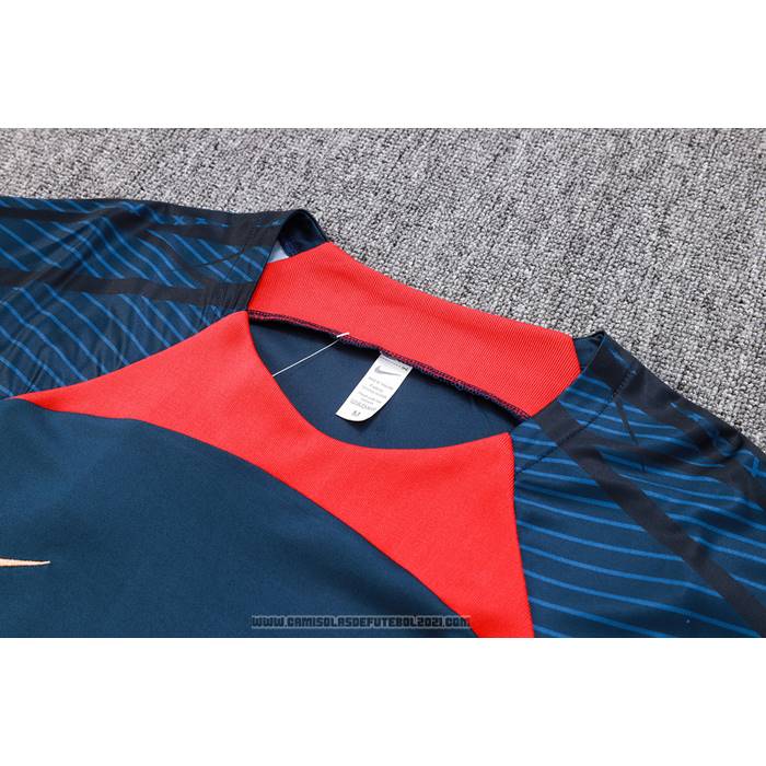 Fato de Treino Paris Saint-Germain Manga Curta 2023-2024 Azul - Calcas Curta